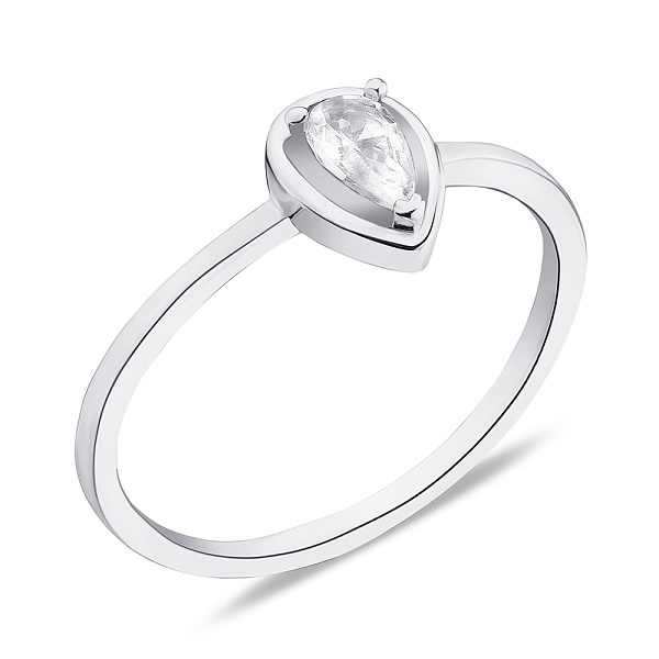 Кольцо из серебра с фианитом (арт. 7501/6079) – изображение 1
