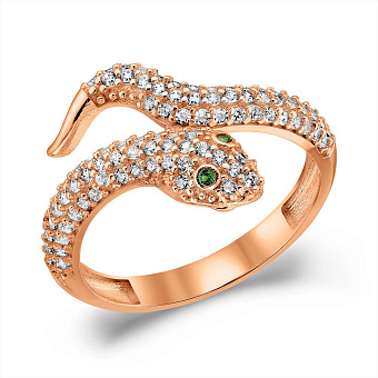 Каблучка з червоного золота Змія (арт. 156671з)