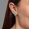 Сережки из красного золота с бирюзой (арт. 111146ПюГГ) – изображение 3