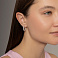 Серебряные серьги-конго с дорожкой из фианитов (арт. 7502/10216/20) – изображение 4
