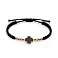 Браслет на нитці з оніксом і золотими вставками (арт. 340102чоа) – зображення 1