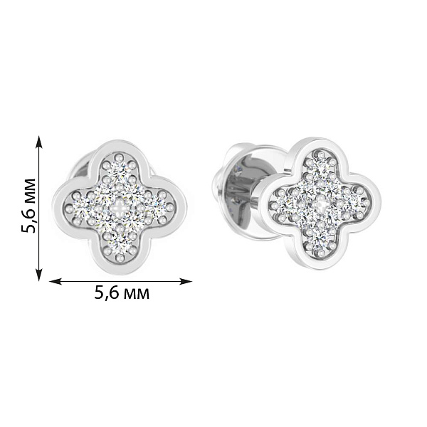 Золотые серьги с бриллиантами (арт. Т011549010б) – изображение 4