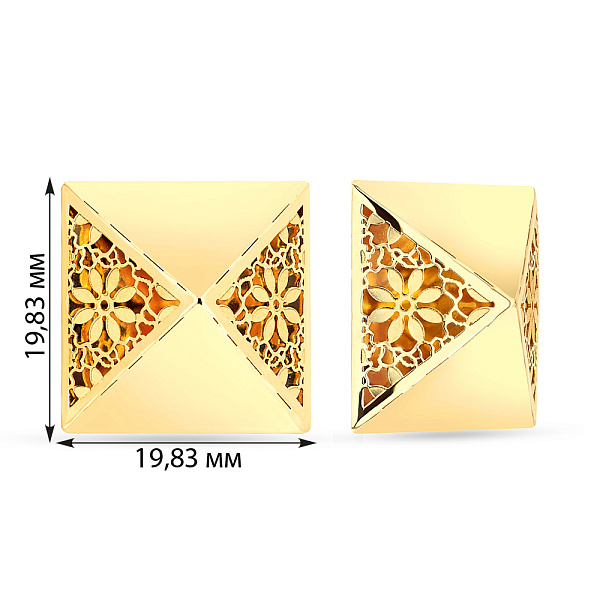 Золотые массивные сережки Francelli (арт. 103195ж) – изображение 2