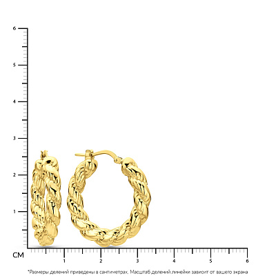 Золотые сережки Francelli в желтом цвете металла (арт. 109752/25ж)