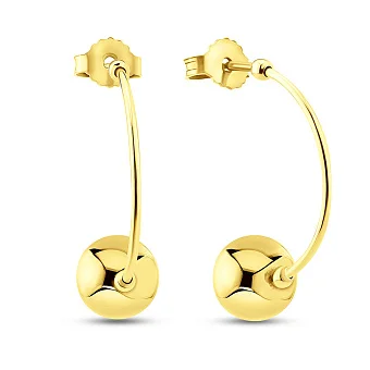 Золоті сережки без каменів (арт. 107876ж)