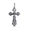Срібний натільний хрестик з розп'яттям (арт. 7904/3532-ч) – зображення 1