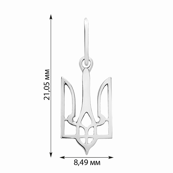 Золотая подвеска Трезубец (арт. 440579б) – изображение 2