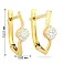 Золотые серьги с фианитами в желтом цвете металла (арт. 110409ж) – изображение 2