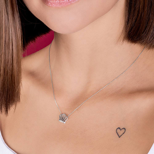 Кольє з білого золота з діамантами (арт. Ц341302005б) – зображення 4