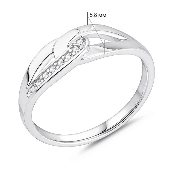 Каблучка зі срібла з фіанітами (арт. 7501/8311) – зображення 2