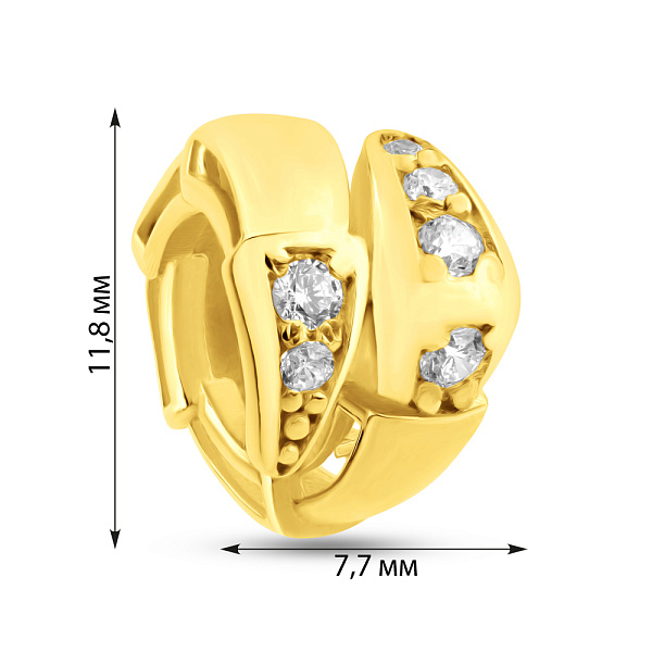 Підвіс з жовтого золота з фіанітами (арт. 424901ж) – зображення 3