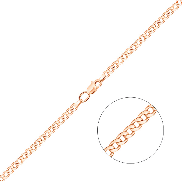 Цепочка из красного золота плетения Панцирное (арт. ц301017) – изображение 1