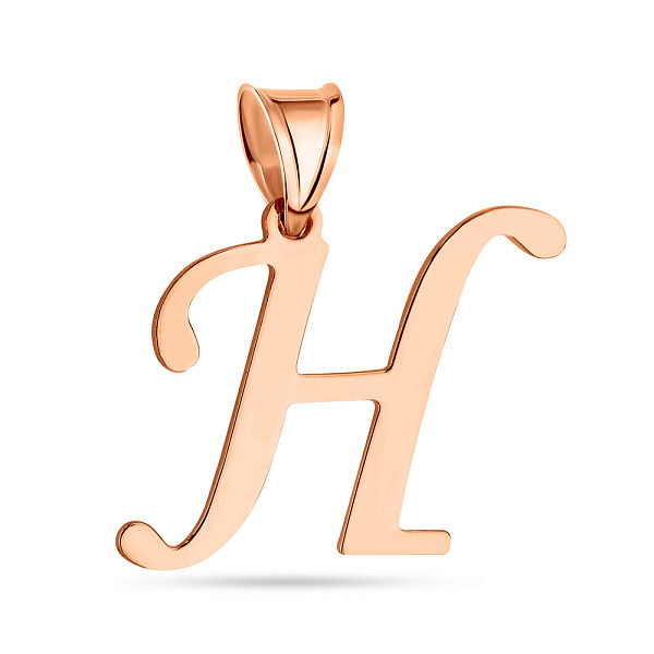 Золотий підвіс "Літера Н" (арт. 424610) – зображення 1