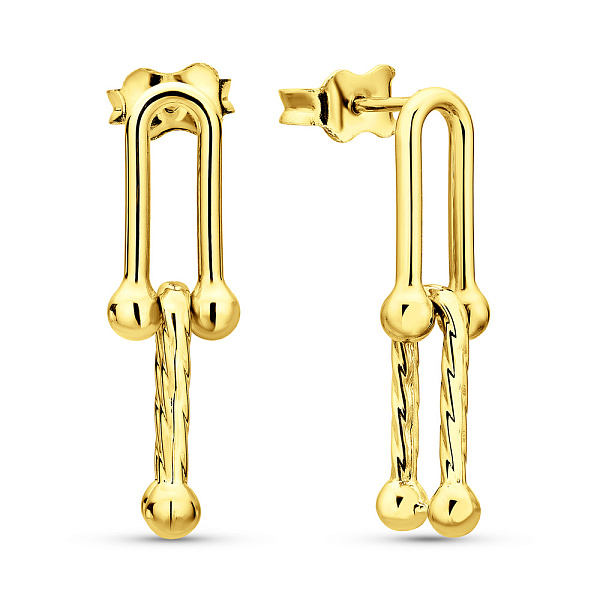 Серьги-подвески из желтого золота (арт. 1091937ж) – изображение 1