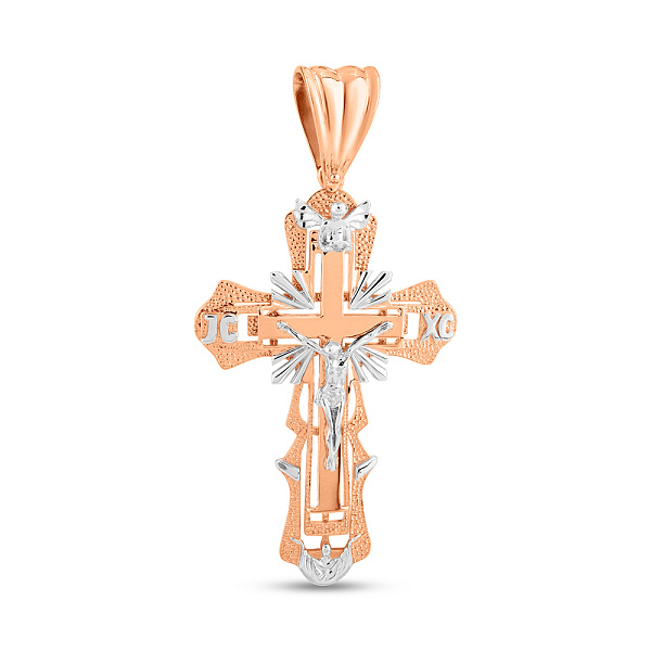 Масивний хрестик з золота з розп'яттям (арт. 501522кк) – зображення 1