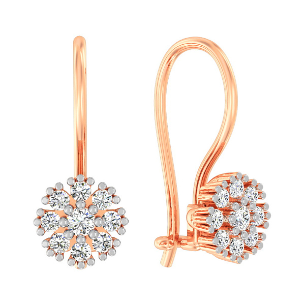 Детские золотые серьги с фианитами (арт. 114201) – изображение 1