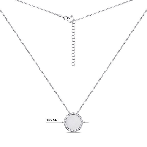 Серебряное колье с фианитами (арт. 7507/1638) – изображение 3