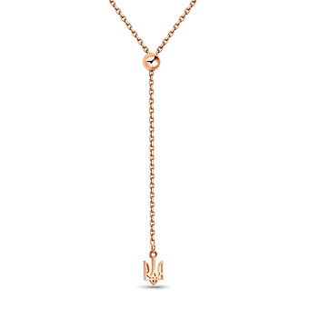 Колье Fly из красного золота Герб Украины-Трезубец (арт. 370088/1)