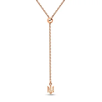 Кольє Fly з червоного золота Герб України-Тризуб (арт. 370088/1)