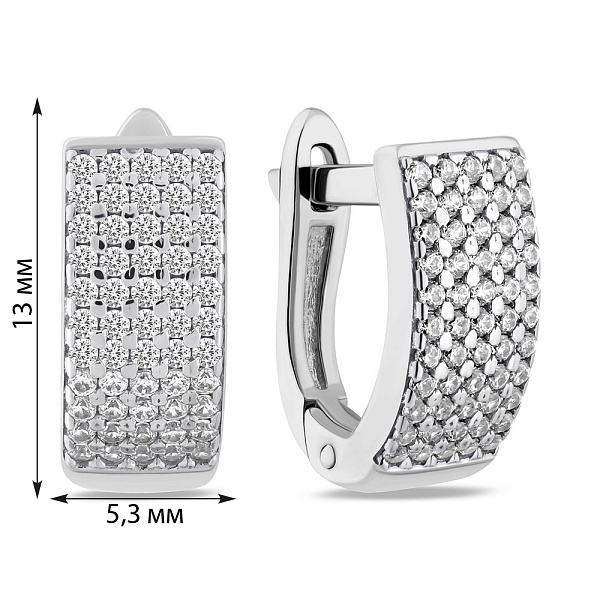 Золоті сережки з фіанітами (арт. 110431б) – зображення 2