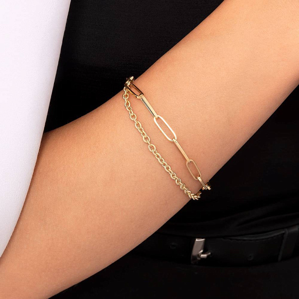 Браслет из желтого золота Звенья (арт. 3261017ж) – изображение 2