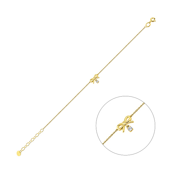 Золотий браслет з фіанітами (арт. 340100ж) – зображення 1