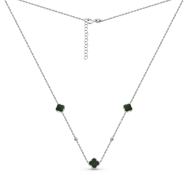 Серебряное колье с ониксом (арт. 7507/2319/7оз) – изображение 2