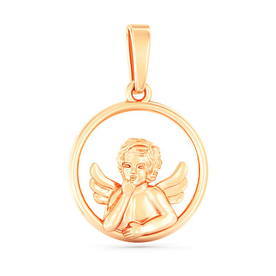 Кулон Ангел из красного золота  (арт. 440970)