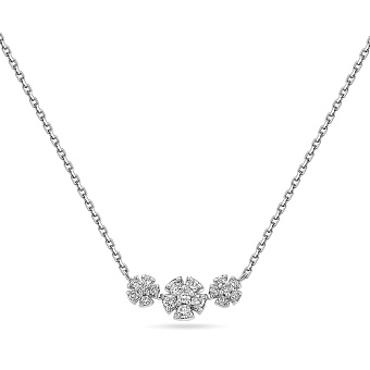 Колье из белого золота с бриллиантами (арт. Ц011675010б)