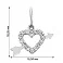 Підвіс з білого золота Серце (арт. 440529б) – зображення 2
