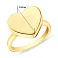 Каблучка «Серце» з жовтого золота (арт. 153349ж) – зображення 2