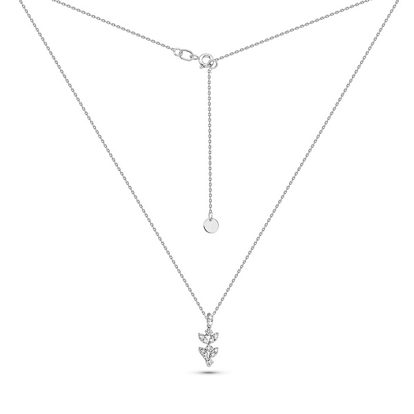 Колье из белого золота с бриллиантами (арт. Ц341690030б) – изображение 2