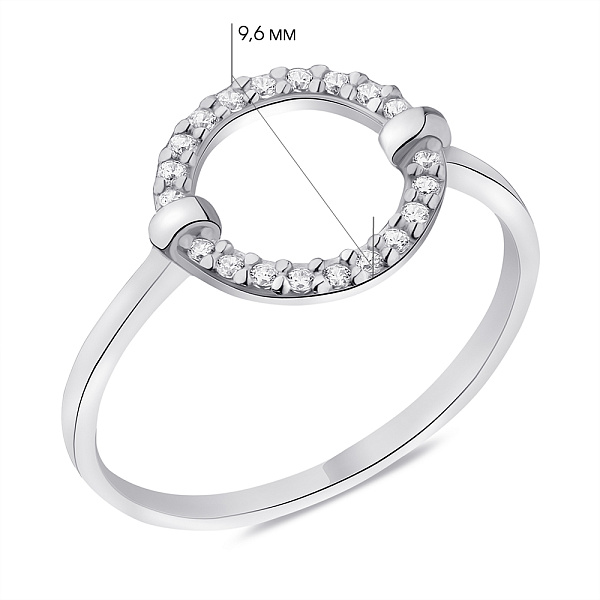Серебряное кольцо с фианитами (арт. 7501/1935) – изображение 2
