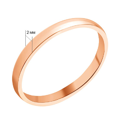 Обручальное кольцо из красного золота  (арт. 239219)