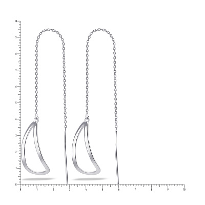 Срібні сережки протяжки (арт. 7502/3805)
