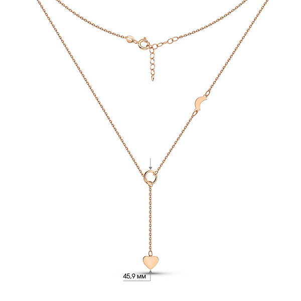 Колье из красного золота без камней (арт. 352625) – изображение 4