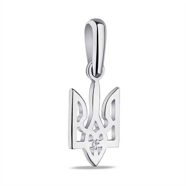 Подвес Герб Украины-Трезубец из серебра (арт. 7503/2-1273.0.2) – изображение 1