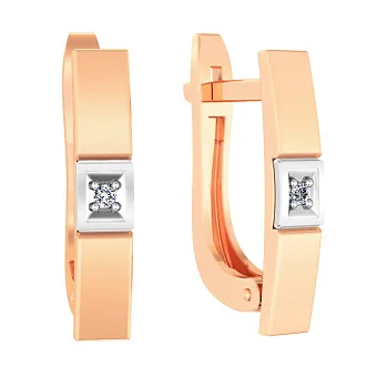 Золоті сережки з діамантами (арт. С011030)