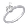 Серебряное кольцо с одним фианитом (арт. 7501/8329) – изображение 2