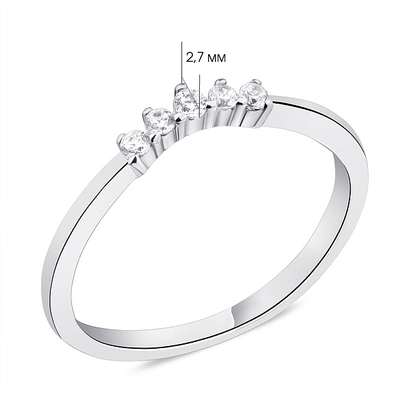 Серебряное кольцо с фианитами (арт. 7501/5995) – изображение 2