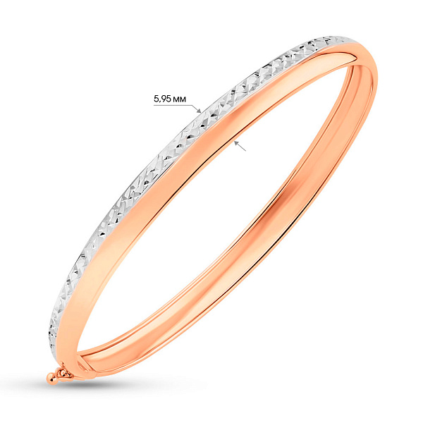 Браслет в комбинированном цвете золота (арт. 340609) – изображение 4