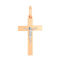 Крестик из красного золота «Тропинка к Богу» (арт. 501361)