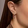 Золотые серьги с гранатом и фианитами (арт. 111248Пк) – изображение 2