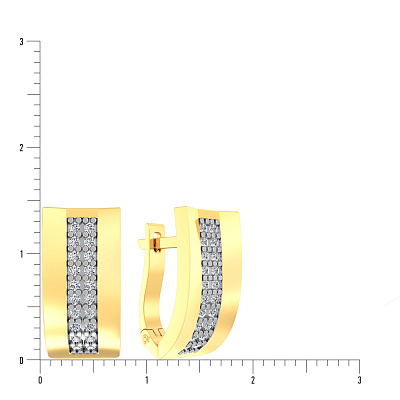 Золоті сережки з фіанітами (арт. 111600ж)