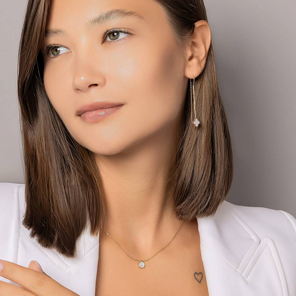 Кольє Лýна з червоного золота з перламутром (арт. 352592п) – зображення 6