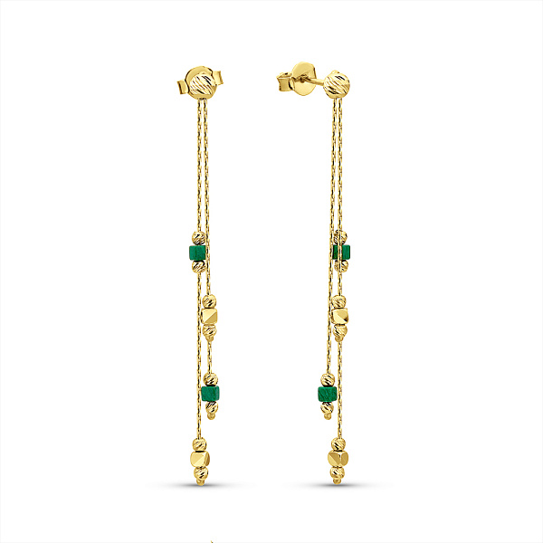 Золотые серьги с малахитом Francelli (арт. 1091833жмлх) – изображение 1