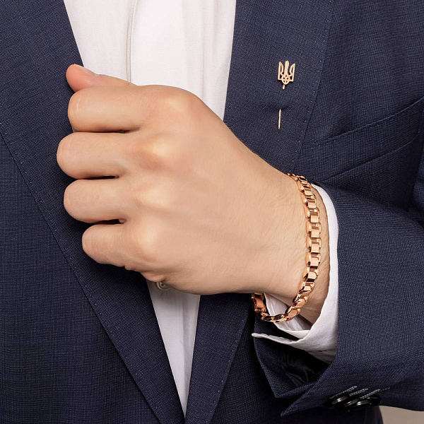 Золотий браслет без каменів (арт. 3261222) – зображення 3