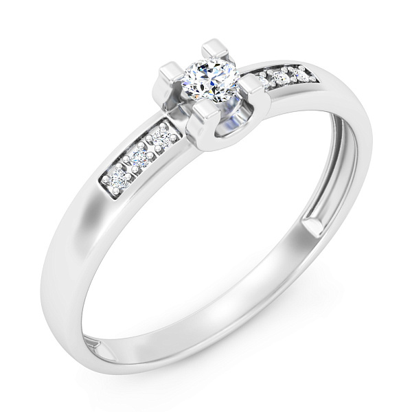 Золота каблучка з діамантами (арт. К011393015б) – зображення 1