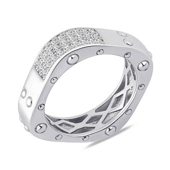 Фото Срібна каблучка з доріжкою із фіанітів (арт. 7501/8326)