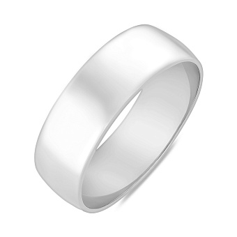Фото Широкое обручальное кольцо из белого золота (арт. 239043б)